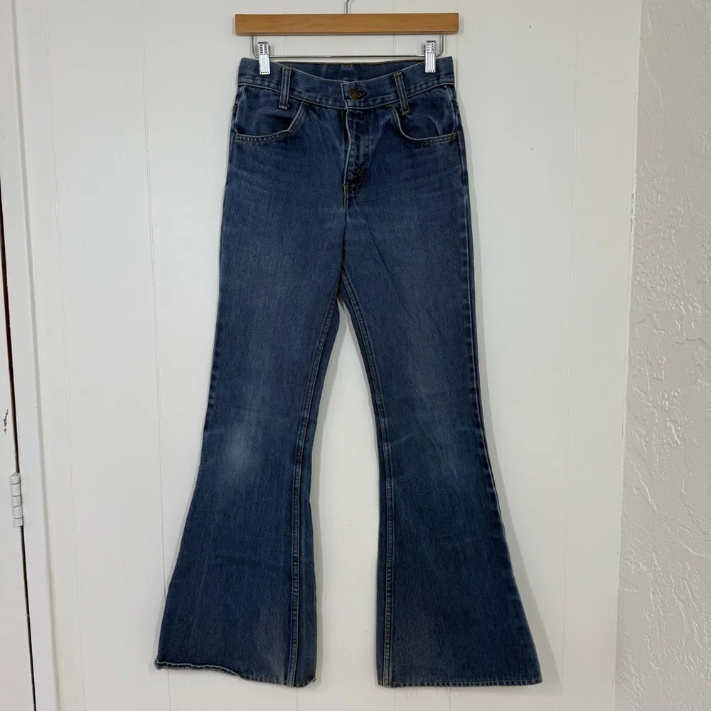 Levi’s Vintage Orange Tab Paper Tag Student Big Bell Flare Jeans - Picture 2 of 15